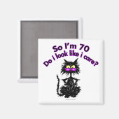 70誕生日猫ギフト マグネット (正面/裏面)