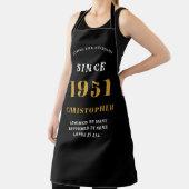 70誕生日生まれ1951黒金ゴールドマンズ エプロン (インサイチュ)