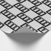 70誕生日用ブラックオドメータ ラッピングペーパー (角)