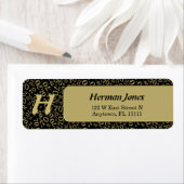 70誕生日番クール号パターン金ゴールドと黒 ラベル (インサイチュ)