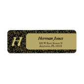 70誕生日番クール号パターン金ゴールドと黒 ラベル (正面)