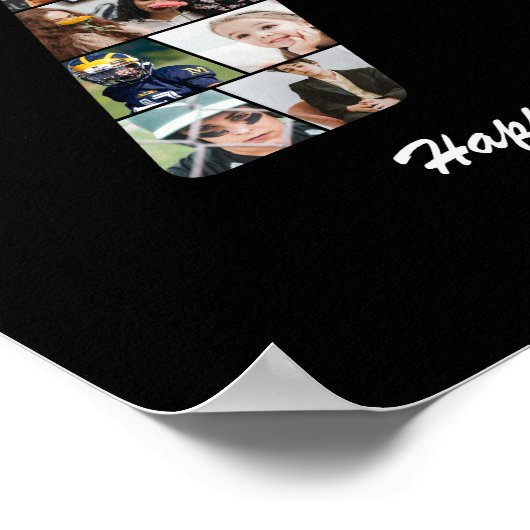 70誕生日番号70フォトコラージギフト ポスター (角)