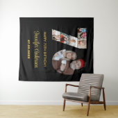 70誕生日番号70フォトコラージッモダンク タペストリー (インサイチュ(横))