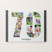 70誕生日番号70フォトコラージュ13写真 ジグソーパズル