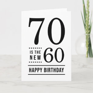 70誕生日白と黒70が新しい60 カード