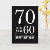 70誕生日白黒番70が新型60 カード (黄色い花)