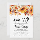 70誕生日秋フローラ 招待状 (正面)