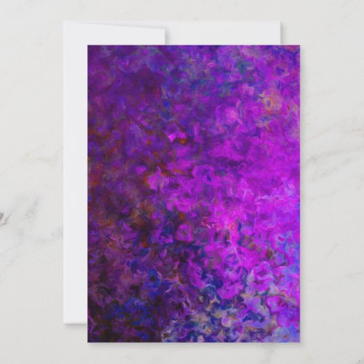 70誕生日紫と黒のサプライズパーティー 招待状 (裏面)