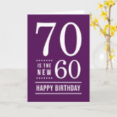 70誕生日編集可能カラー70が新しい60 カード (黄色い花)