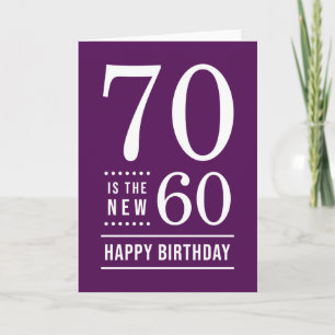 70誕生日編集可能カラー70が新しい60 カード