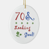 70誕生日良い セラミックオーナメント (右)