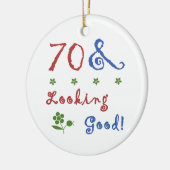 70誕生日良い セラミックオーナメント (左)