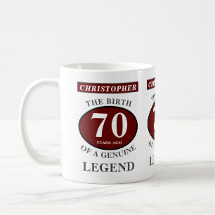 70誕生日赤い正規品の凡例あなたの名前を追加 コーヒーマグカップ