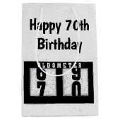 70誕生日走行距離計 ミディアムペーパーバッグ (正面)