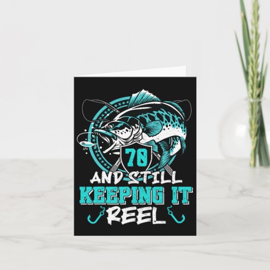 70誕生日魚釣りおもしろい70保はまだIt Re カード (正面)