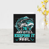 70誕生日魚釣りおもしろい70保はまだIt Re カード (黄色い花)