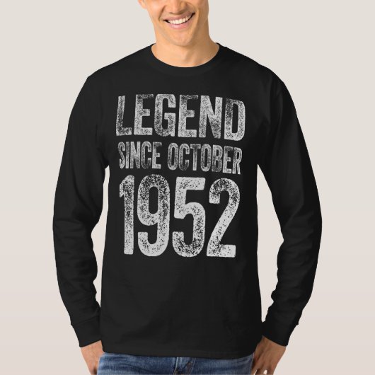 70誕生日10月生まれ70年伝説1年 Tシャツ (正面)