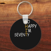 70誕生日1952 70歳ハッピーIm 70 キーホルダー (正面)