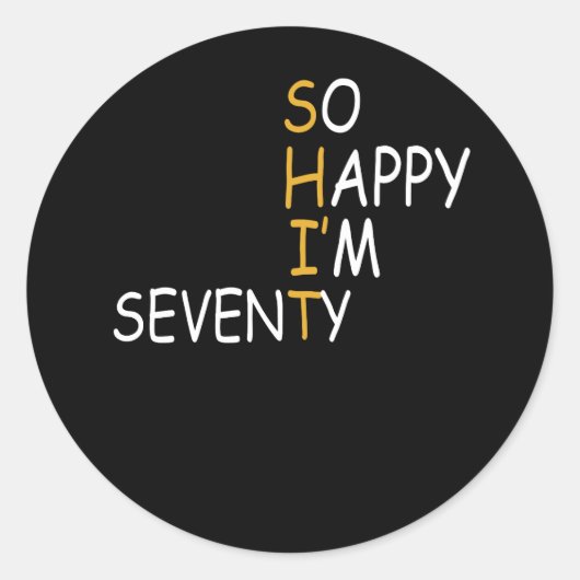 70誕生日1952 70歳ハッピーIm 70 ラウンドシール (正面)