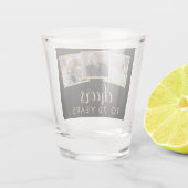 70誕生日3フォトブラック金ゴールドスクリプト応援 ショットグラス (裏面)