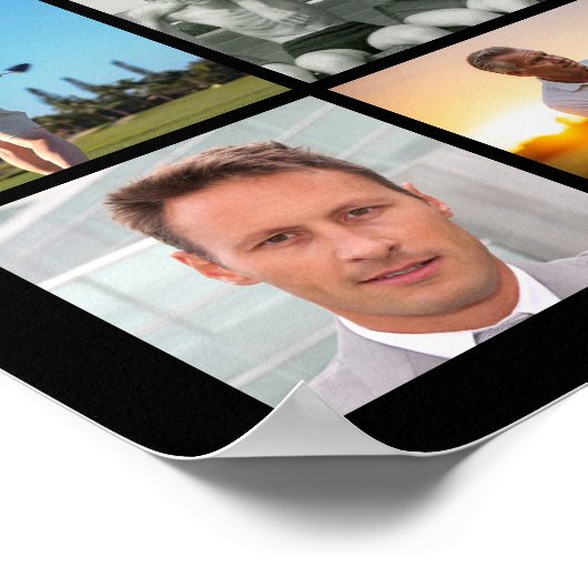 70誕生日45フォトコラージュ応援~70年 ポスター (角)