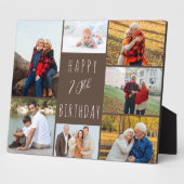 70誕生日7フォトコラージュ温褐色 フォトプラーク (側面)