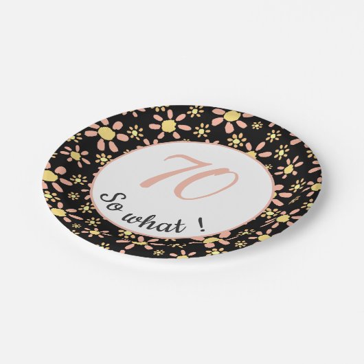 70誕生日70おもしろいだから何だやる気を起こさせる ペーパープレート (アングル)