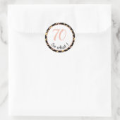 70誕生日70おもしろいだから何だやる気を起こさせる ラウンドシール (バッグ)