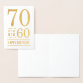 70誕生日70が新しい60台だ 箔カード (ディスプレー)