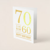 70誕生日70が新しい60台だ 箔カード (正面)