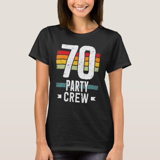 70誕生日70パーティークルー分隊70th BdayグループBi Tシャツ (正面)