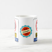 70誕生日70年危機の道路おもしろい標識 コーヒーマグカップ (中央)