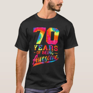 70誕生日70歳の素晴らし絞り染め Tシャツ
