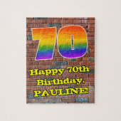 70誕生日:おもしろいグラフィティインスパイア – レボイン70 ジグソーパズル (縦)