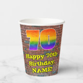 70誕生日:おもしろいグラフィティインスパイア – レボイン70 紙コップ (裏面)