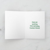 70誕生日:おもしろいレインボー#,名前をカスタムする&写真 カード (内部)