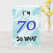 70誕生日 おもしろい やる気を起こさせる カード (黄色い花)