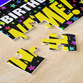 70誕生日:おもしろい、カラフル星野パターン ジグソーパズル (側面)