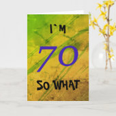 70誕生日 おもしろい カード (黄色い花)