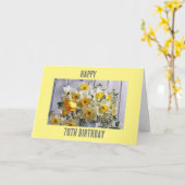 「70誕生日」があなたに願ってい気にる カード (黄色い花)