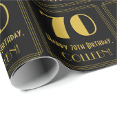 70誕生日~アールデコインスパイア見る70名 ラッピングペーパー (ロールコーナー)