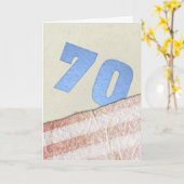 70誕生日 カード (黄色い花)