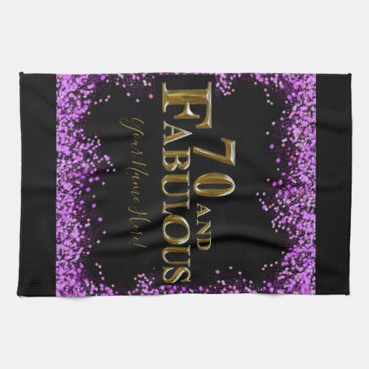 70誕生日 キッチンタオル (横)