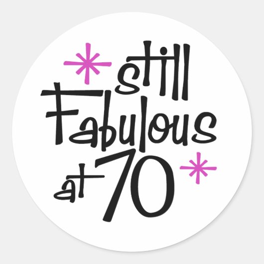 70誕生日 ラウンドシール (正面)