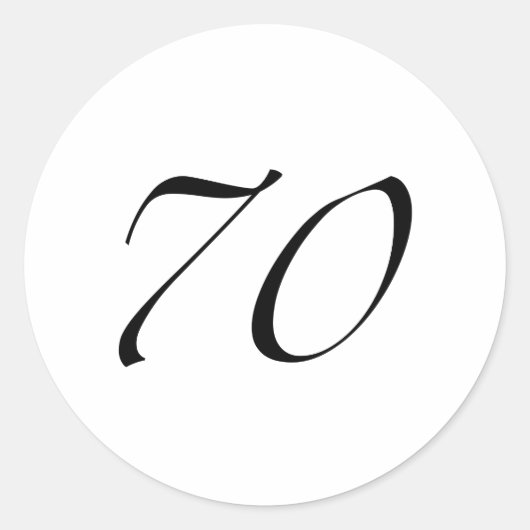 70誕生日 ラウンドシール (正面)