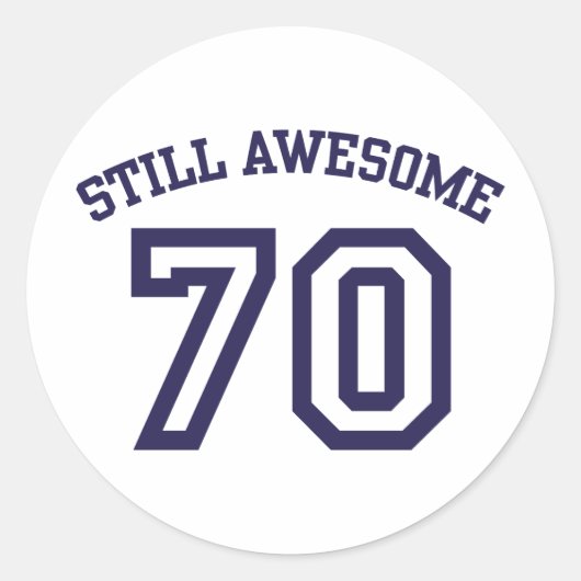 70誕生日 ラウンドシール (正面)