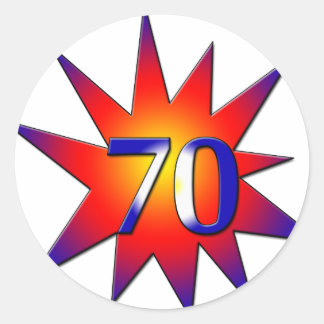 70誕生日 ラウンドシール