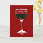 70誕生日(ワインとおもしろい) カード (黄色い花)