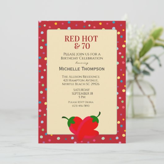 70誕生日 招待状 (スタンド正面)