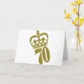 70誕生日 – 数–70 カード (黄色い花)